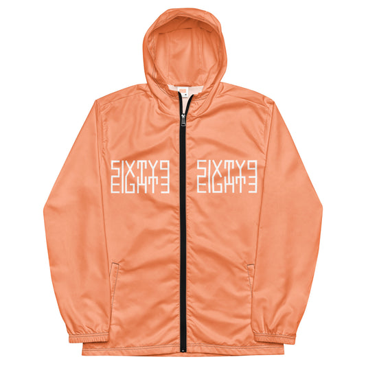 Sixty Eight 93 Logo White & Peach Windbreaker