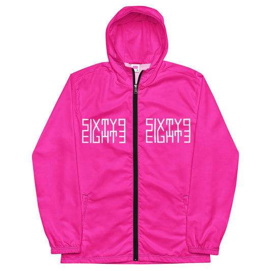 Sixty Eight 93 Logo White & Fuchsia Windbreaker