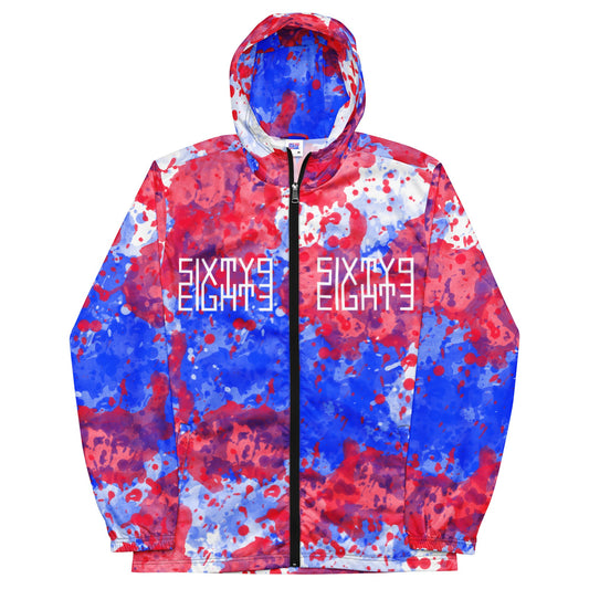 Sixty Eight 93 Logo White Crème Blue Strawberry Windbreaker