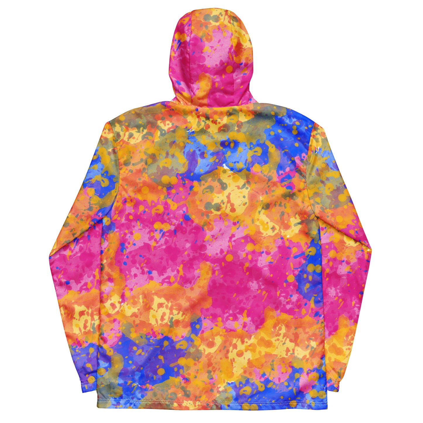 Sixty Eight 93 Logo White Tri Color Blue Orange Pink Windbreaker