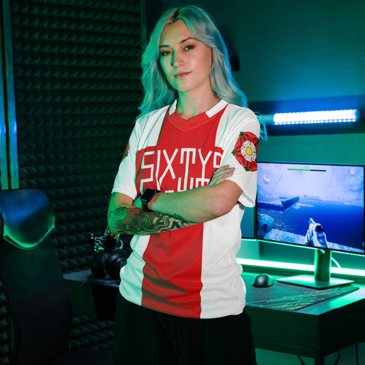 Sixty Eight 93 Logo White England Unisex Jersey