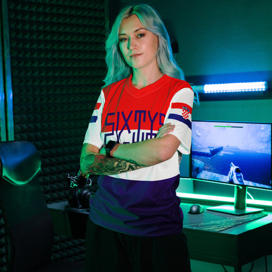 Sixty Eight 93 Logo Dark Royal Blue Croatia Unisex Jersey