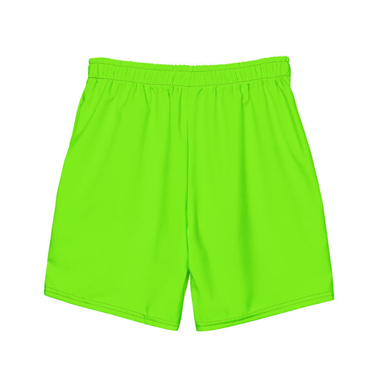 Sixty Eight 93 Logo Black & Lime Green Men's Swim Trunks