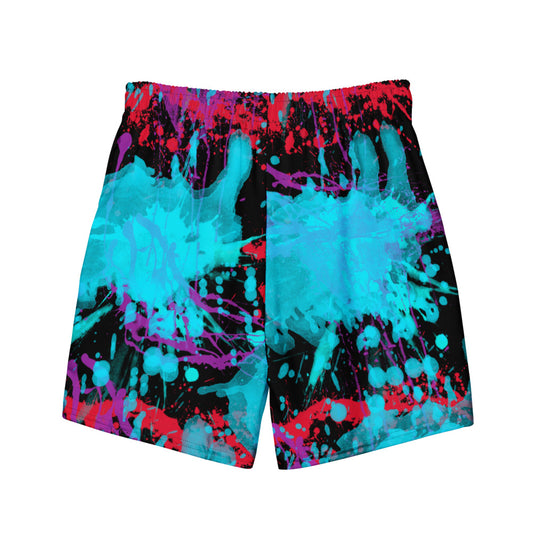 Sixty Eight 93 Logo White Splatter #1.2 Men's Swim Trunks