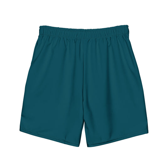 Sixty Eight 93 Logo White & Dark Teal Men's Swim Trunks