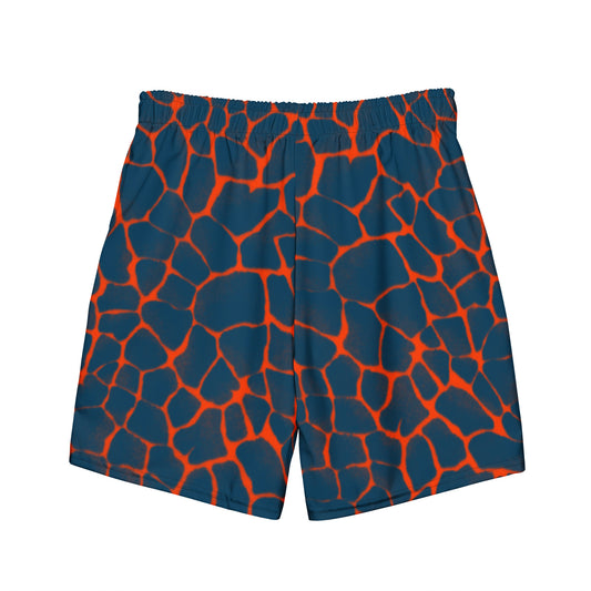 Sixty Eight 93 Logo White Boa Royal Blue & Red Men's Swim Trunks