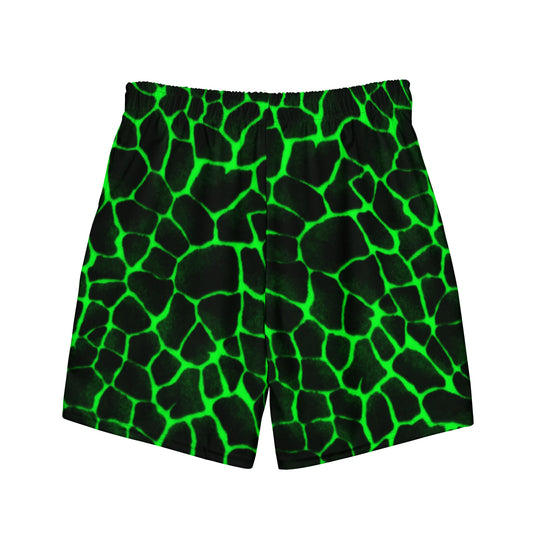 Sixty Eight 93 Logo White Boa Black Lime Men's Swim Trunks