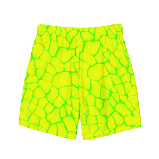 Sixty Eight 93 Logo White Boa Lemonade Lime Men's Swim Trunks