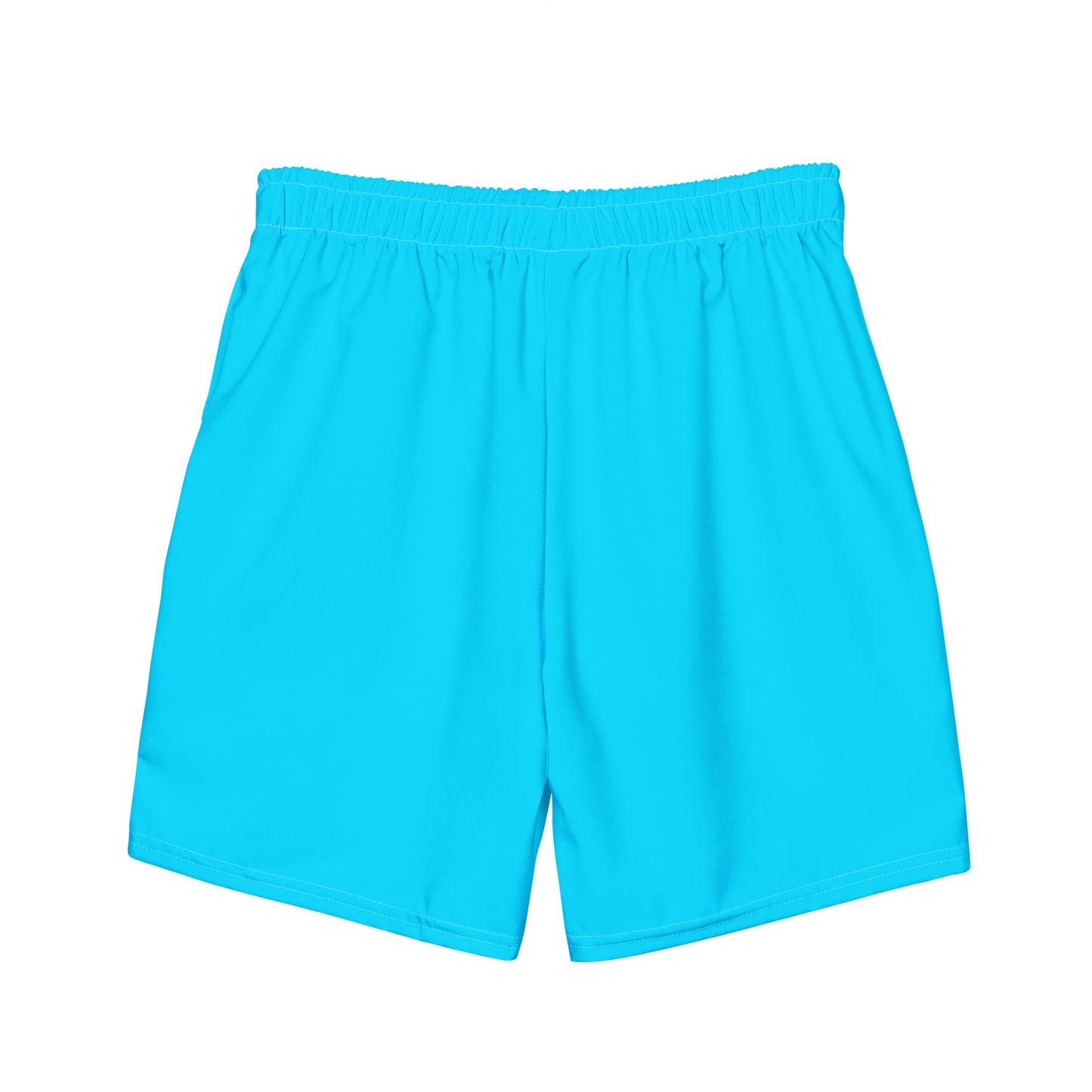 Sixty Eight 93 Logo White & Aqua Blue Men's Swim Trunks
