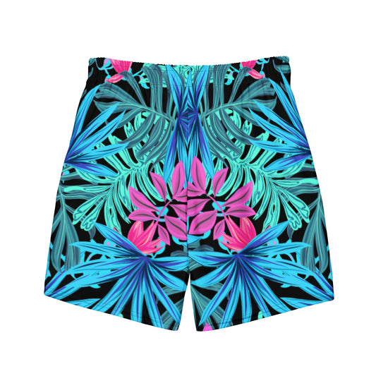 Sixty Eight 93 Logo White Tropical 1.0 Men's Swim Trunks