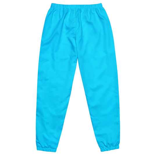 Sixty Eight 93 Logo White & Aqua Blue Track Pants