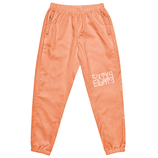 Sixty Eight 93 Logo White & Peach Track Pants