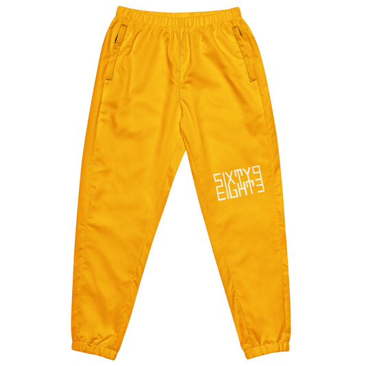 Sixty Eight 93 Logo White & Orange Track Pants