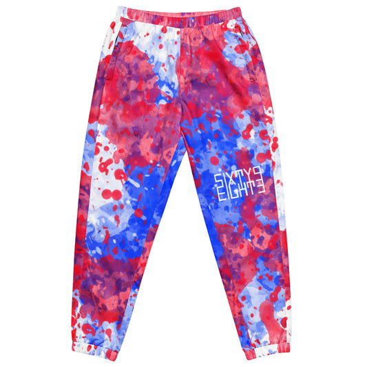 Sixty Eight 93 Logo White Crème Blue Strawberry Track Pants