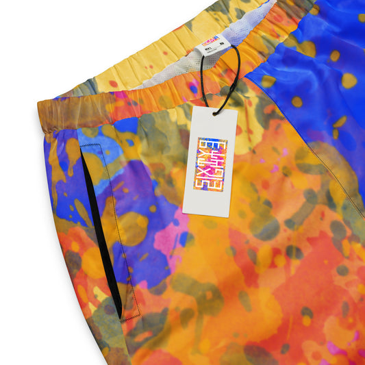 Sixty Eight 93 Logo White Tri Color Blue Orange Pink Track Pants