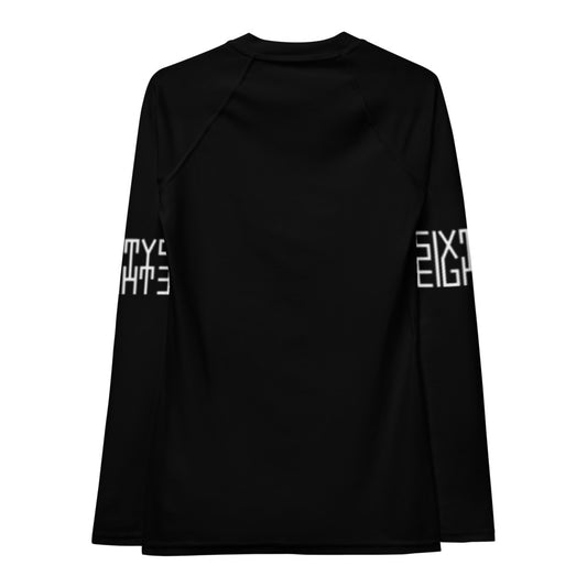 Sixty Eight 93 Logo White Black Women's Rash Guard