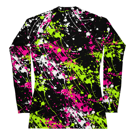 Sixty Eight 93 Logo White Drip #18 Women's Rash Guard