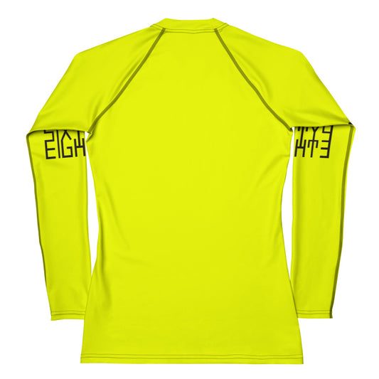 Sixty Eight 93 Logo Black & Lemonade Women's Rash Guard