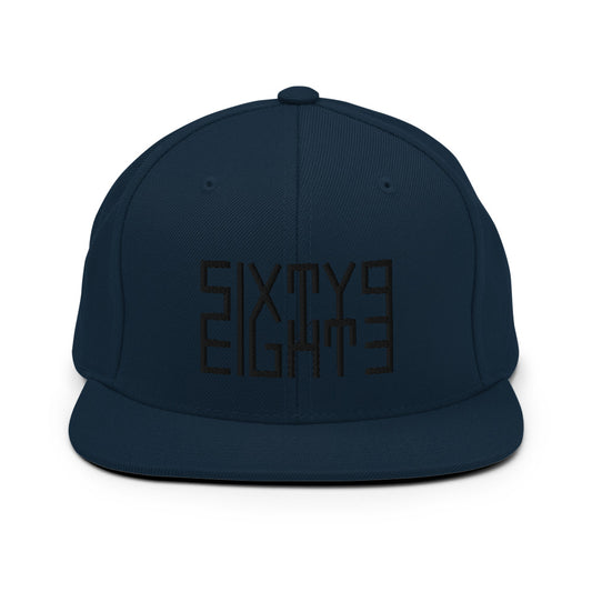 Sixty Eight 93 Logo Black Snapback Hat