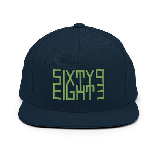 Sixty Eight 93 Logo Kiwi Green Snapback Hat