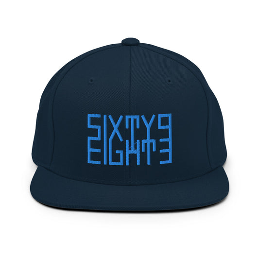 Sixty Eight 93 Logo Aqua Teal Snapback Hat