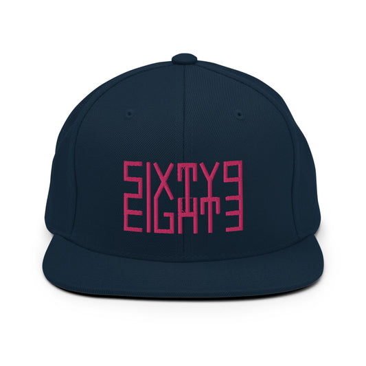 Sixty Eight 93 Logo Flamingo Pink Snapback Hat