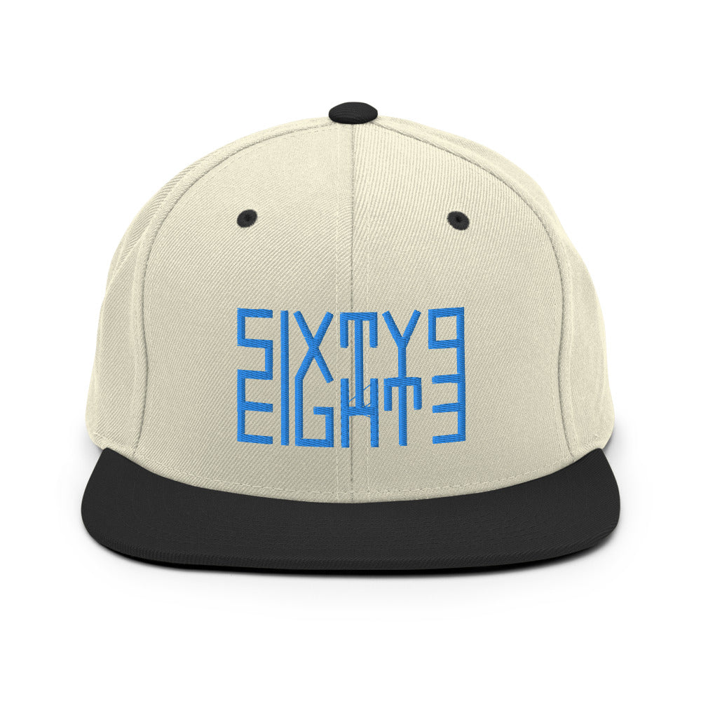 Sixty Eight 93 Logo Aqua Teal Snapback Hat