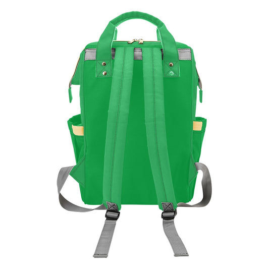 Sixty Eight 93 Logo White Green Multi-Function BackPack