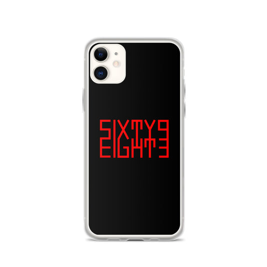 Sixty Eight 93 Logo Red Black iPhone Case