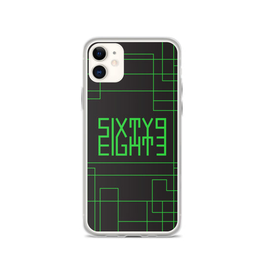 Sixty Eight 93 Logo Green Maze iPhone Case