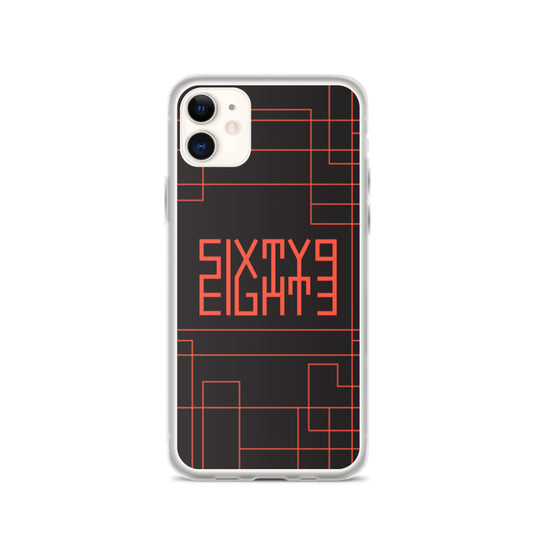 Sixty Eight 93 Logo Red Maze iPhone Case