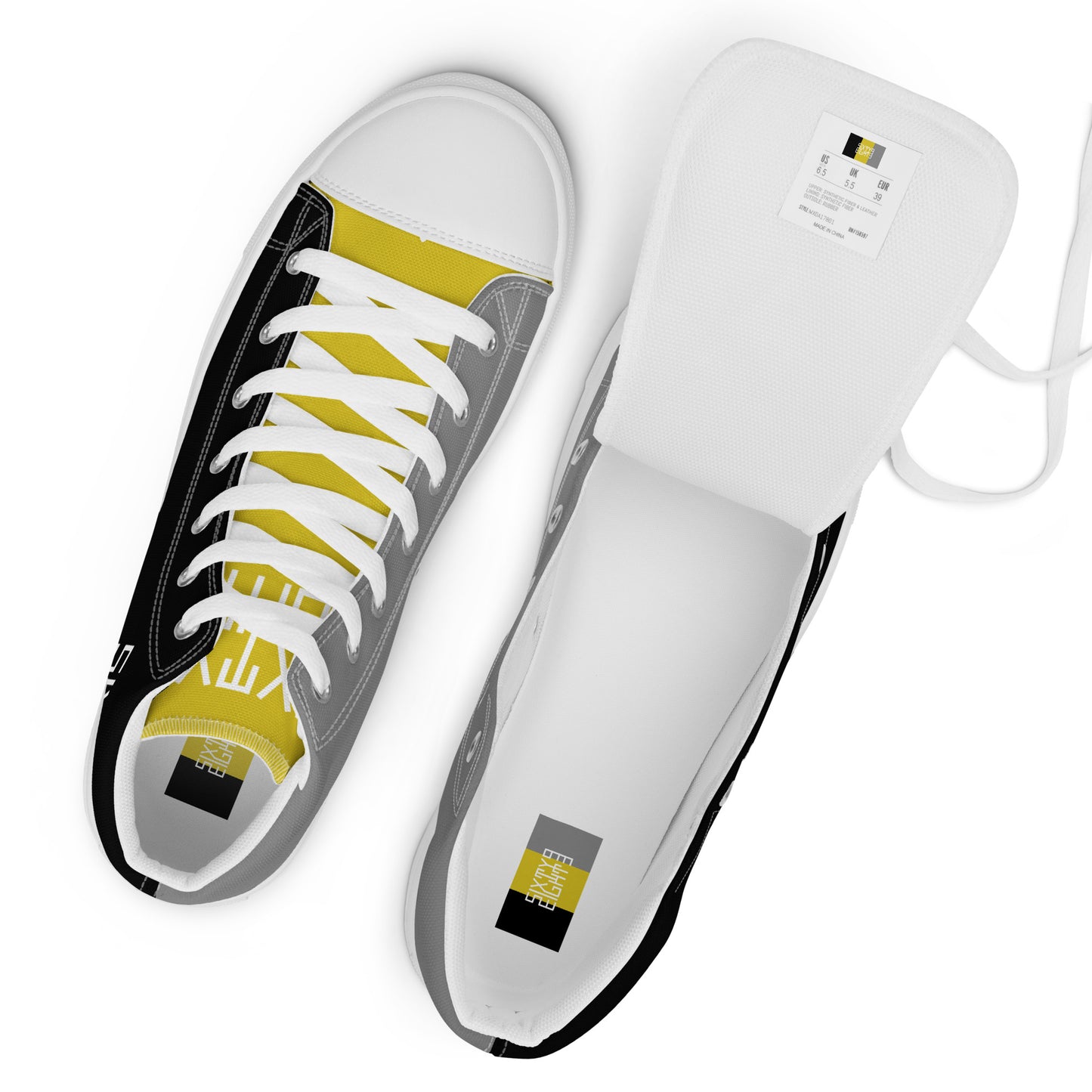 Sixty Eight 93 Logo White Midnight Gold Men's High Top Shoes