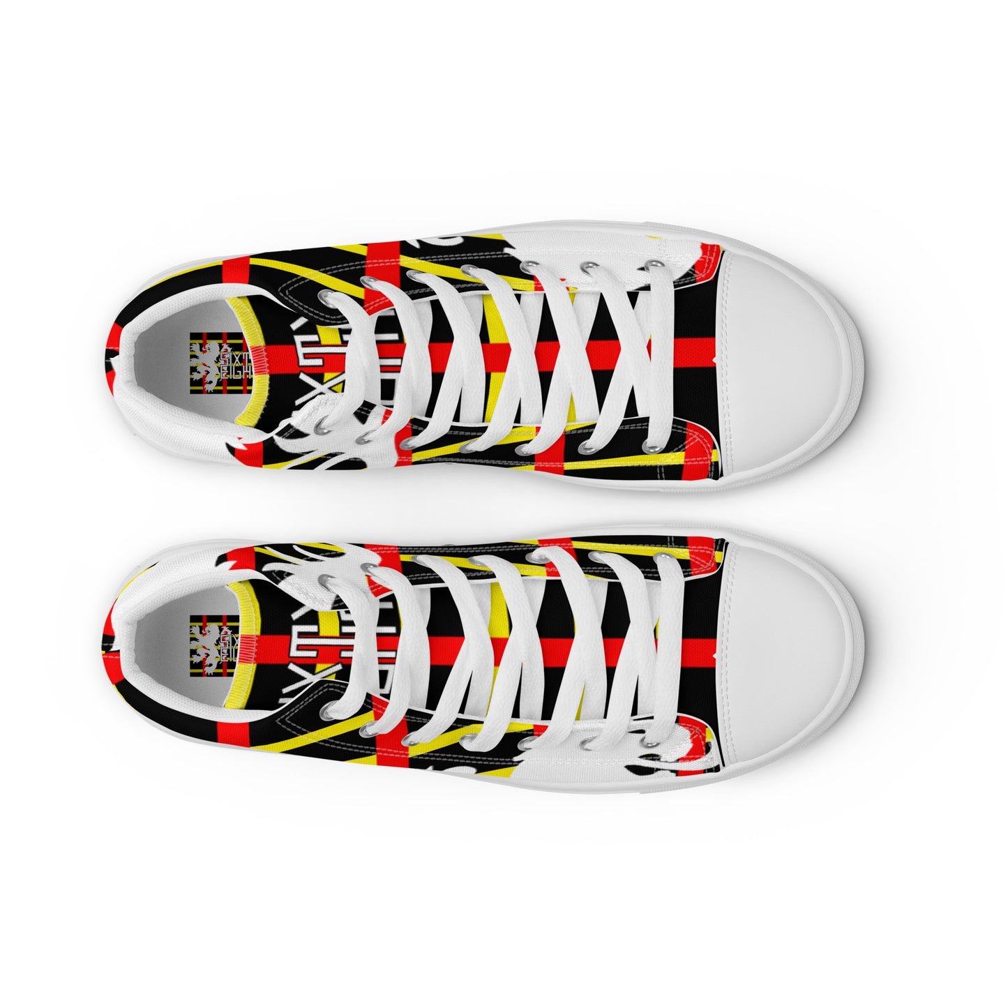 Sixty Eight 93 Logo White & Black BYR Lionheart Men's High Top Shoes