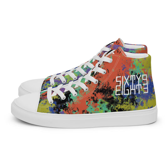 Sixty Eight 93 Logo White Fusion #1 Men's High Top Shoes