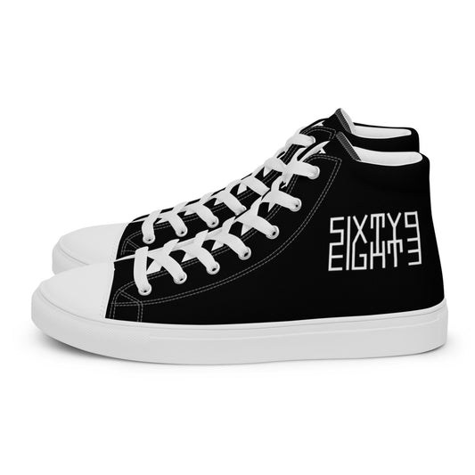 Sixty Eight 93 Logo White Black Men's High Top Shoes