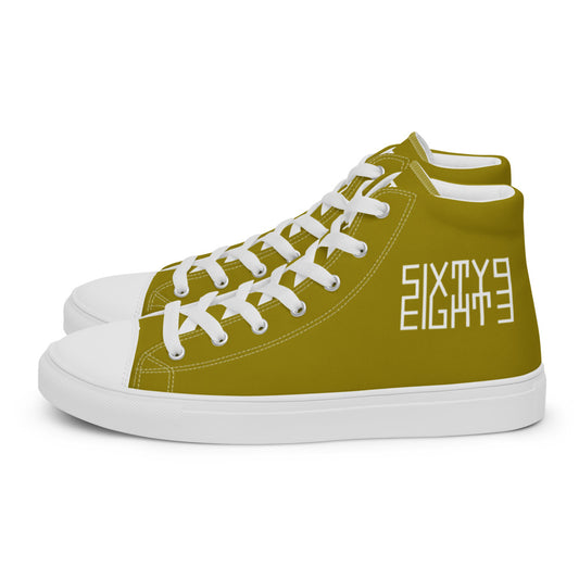 Sixty Eight 93 Logo White Brown Men's High Top Shoes