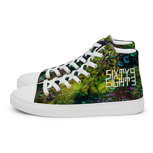 Sixty Eight 93 Logo White Splash #1 Men's High Top Shoes