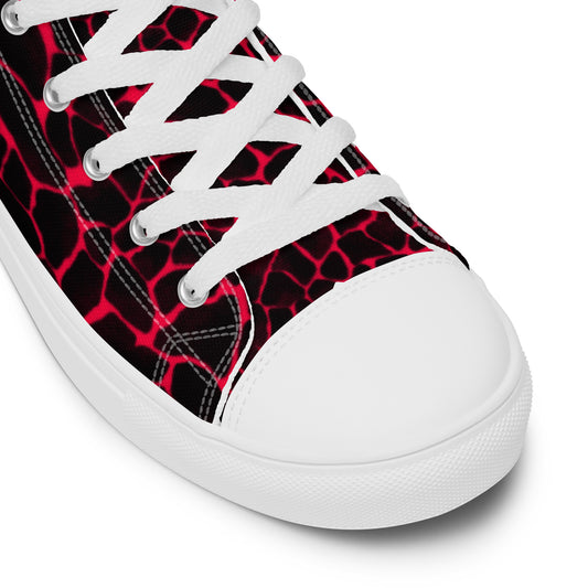 Sixty Eight 93 Logo White Boa Red & Black Men's High Top Shoes