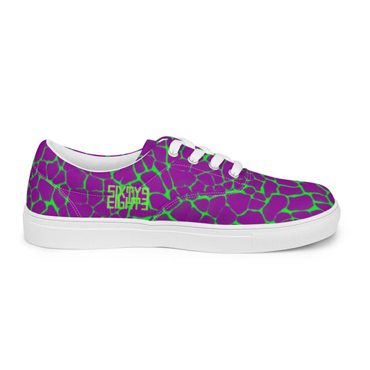 Sixty Eight 93 Logo Lime Green & White Boa Purple Lime Men's Low Top Shoes