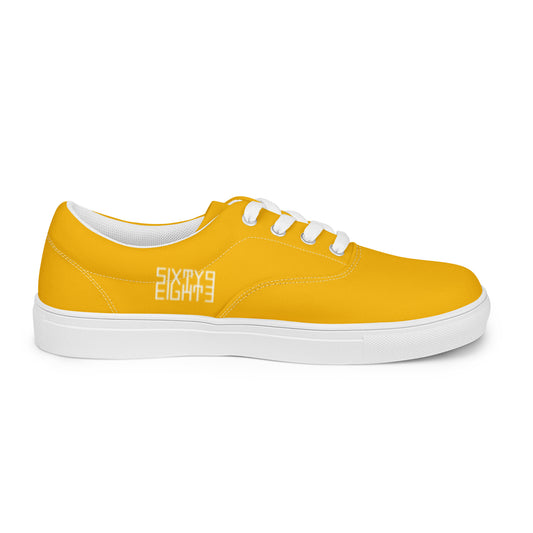 Sixty Eight 93 Logo White & Orange Men's Low Top Shoes