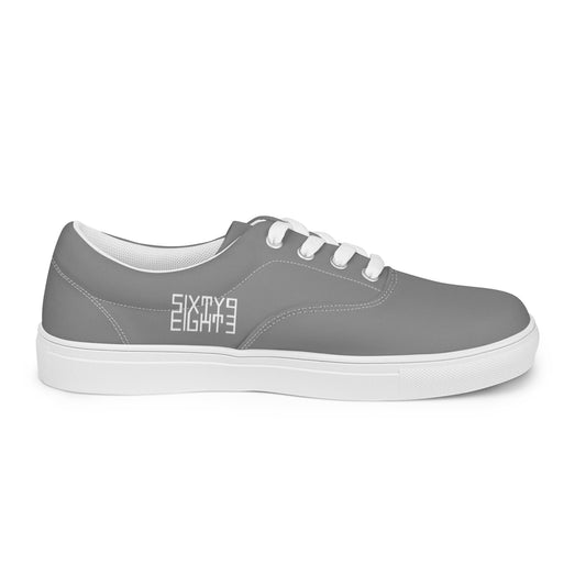 Sixty Eight 93 Logo White & Grey Men's Low Top Shoes