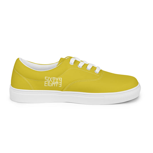 Sixty Eight 93 Logo White & Gold Men's Low Top Shoes