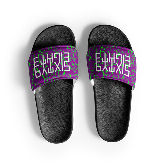 Sixty Eight 93 Logo White Boa Purple Lime Men’s Slides