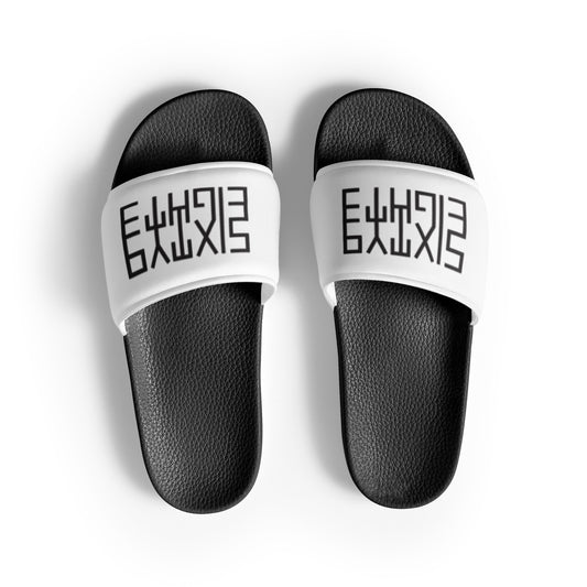Sixty Eight 93 Logo Black & White Men's Slides