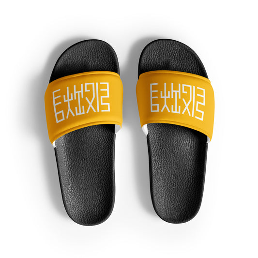 Sixty Eight 93 Logo White & Orange Men's Slides