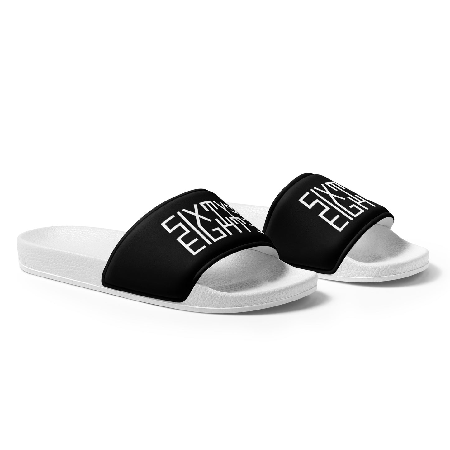 Sixty Eight 93 Logo White & Black Men’s Slides