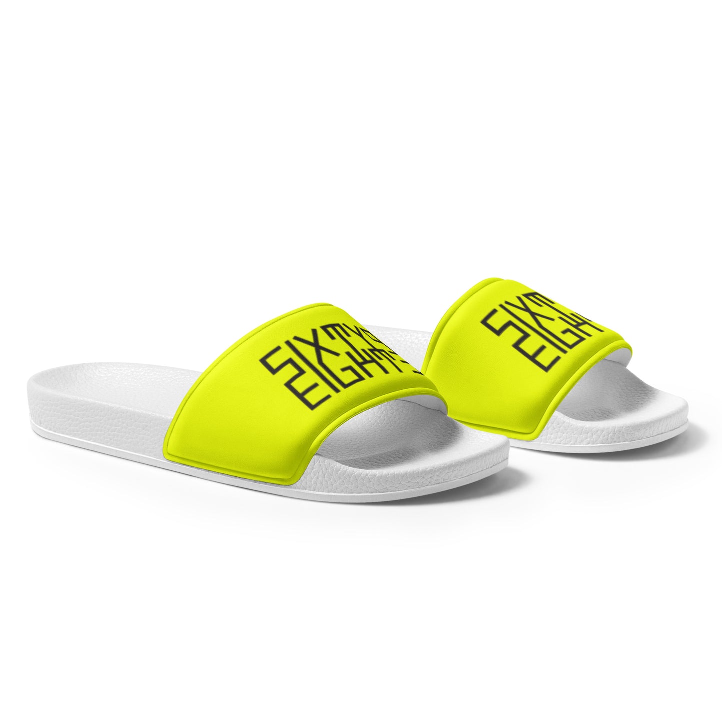 Sixty Eight 93 Logo Black & Lemonade Men's Slides
