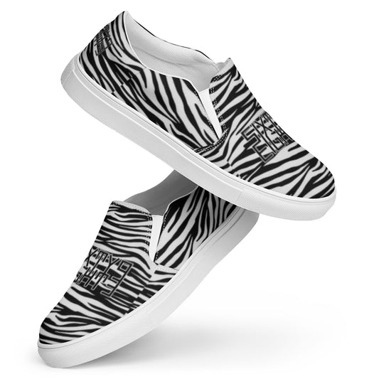 Sixty Eight 93 Logo Black & White OG Zebra Men's Slip On Shoes