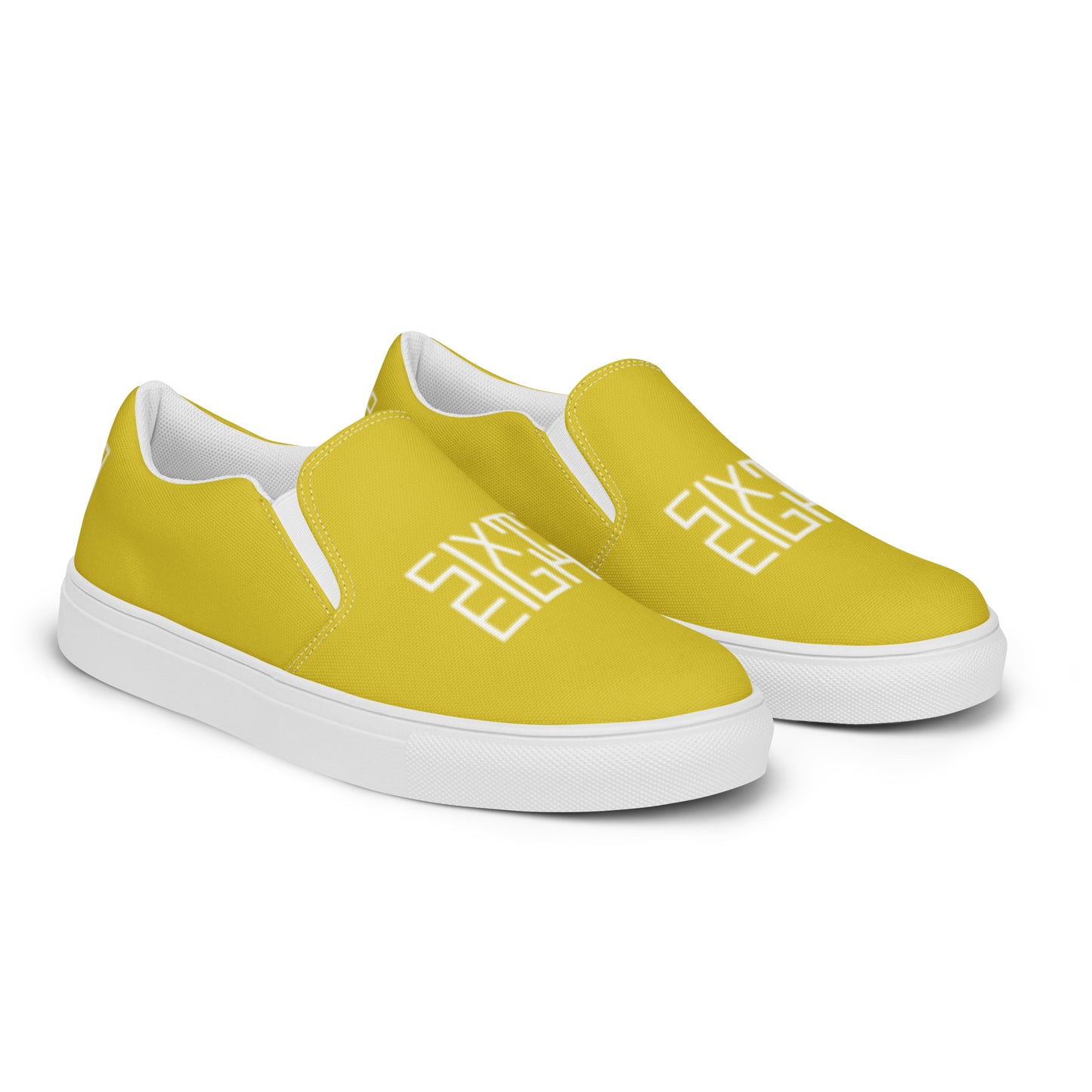 Sixty Eight 93 Logo White & Gold Men's Slip On Shoes