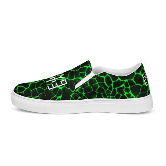 Sixty Eight 93 Logo White Boa Black Lime Men's Slip On Shoes